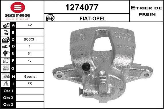 SNRA 1274077 - Étrier de frein cwaw.fr