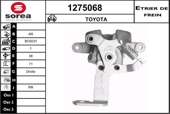 SNRA 1275068 - Étrier de frein cwaw.fr