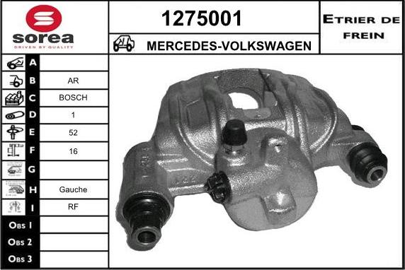 SNRA 1275001 - Étrier de frein cwaw.fr