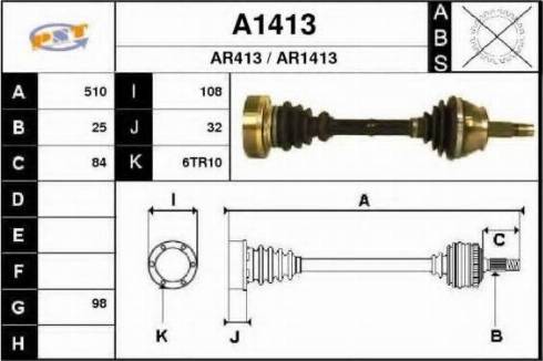 SNRA A1413 - Arbre de transmission cwaw.fr