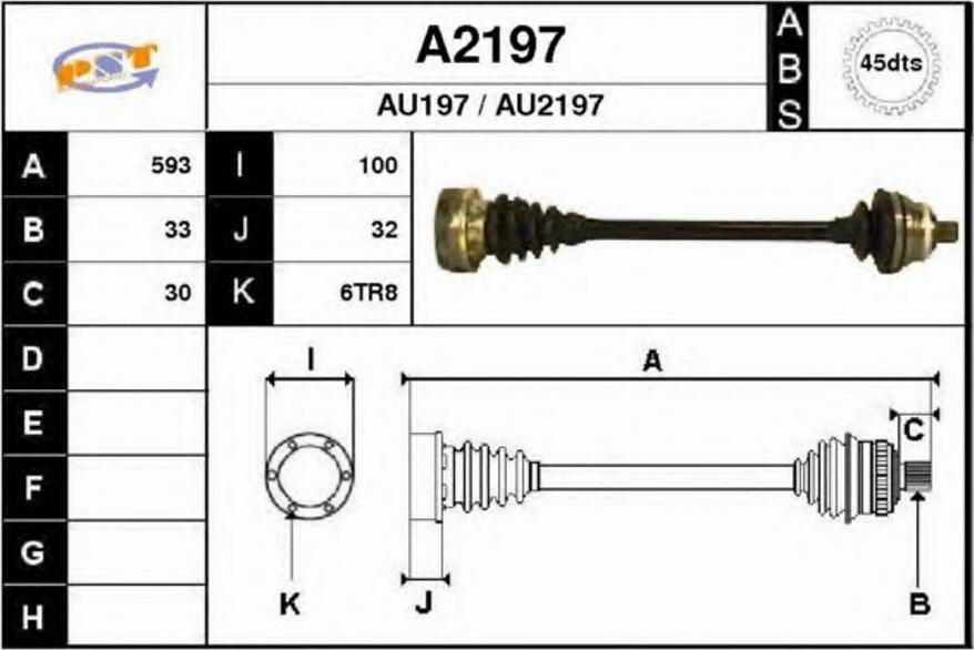 SNRA A2197 - Arbre de transmission cwaw.fr