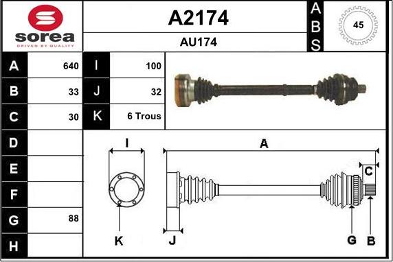 SNRA A2174 - Arbre de transmission cwaw.fr