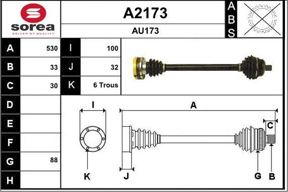 SNRA A2173 - Arbre de transmission cwaw.fr