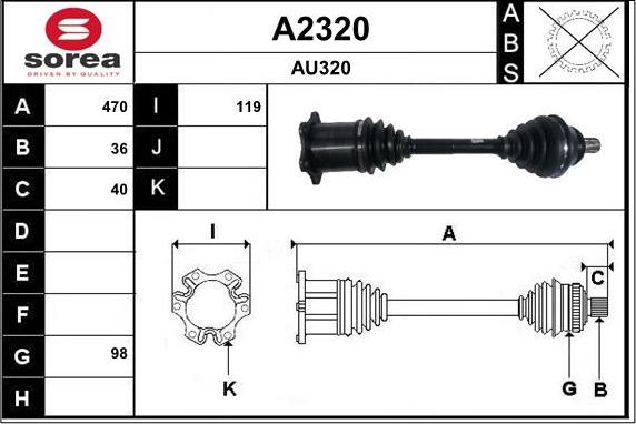 SNRA A2320 - Arbre de transmission cwaw.fr