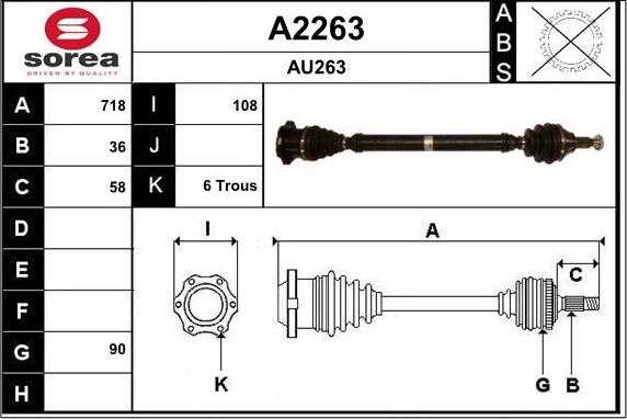 SNRA A2263 - Arbre de transmission cwaw.fr