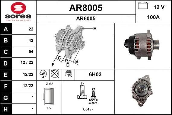 SNRA AR8005 - Alternateur cwaw.fr