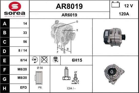 SNRA AR8019 - Alternateur cwaw.fr