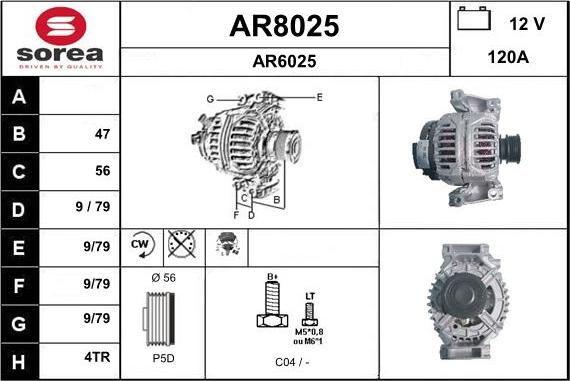 SNRA AR8025 - Alternateur cwaw.fr