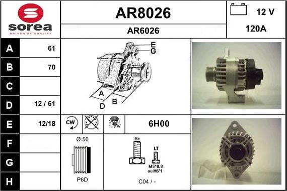 SNRA AR8026 - Alternateur cwaw.fr