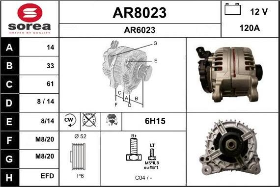 SNRA AR8023 - Alternateur cwaw.fr