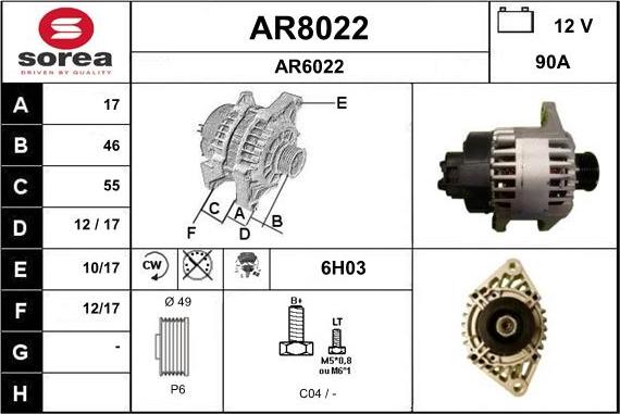 SNRA AR8022 - Alternateur cwaw.fr