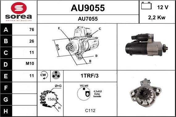 SNRA AU9055 - Démarreur cwaw.fr