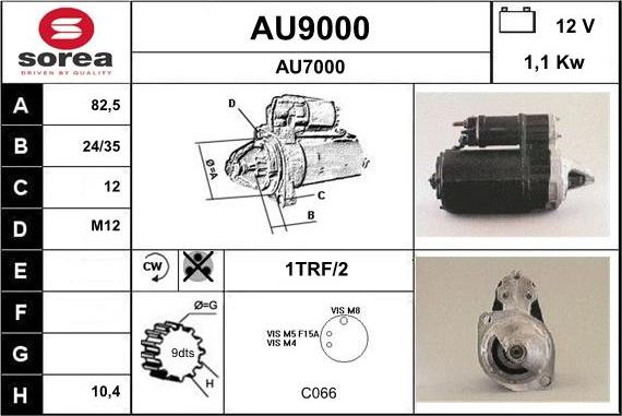 SNRA AU9000 - Démarreur cwaw.fr