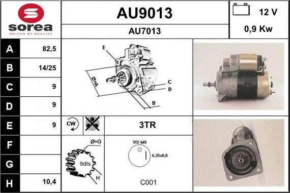 SNRA AU9013 - Démarreur cwaw.fr