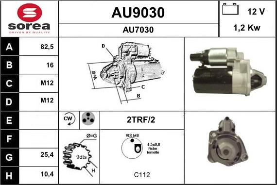 SNRA AU9030 - Démarreur cwaw.fr