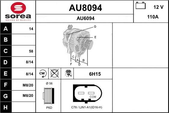 SNRA AU8094 - Alternateur cwaw.fr