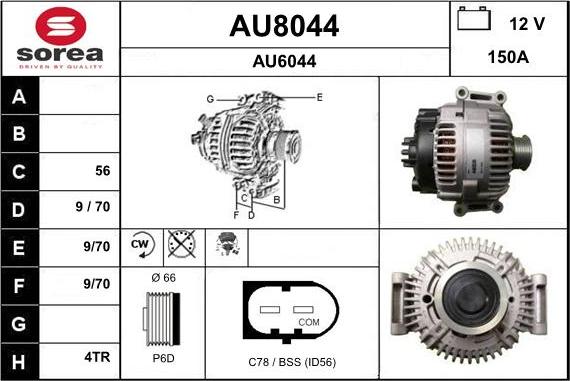 SNRA AU8044 - Alternateur cwaw.fr