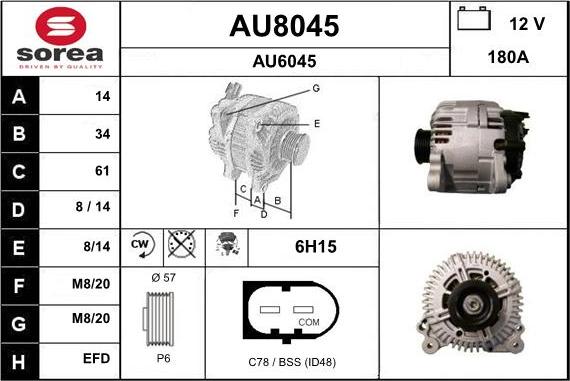 SNRA AU8045 - Alternateur cwaw.fr