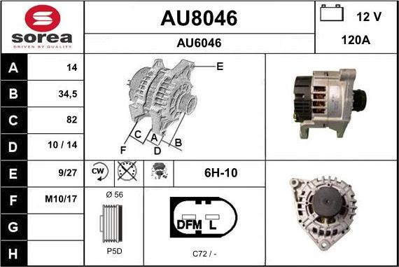 SNRA AU8046 - Alternateur cwaw.fr