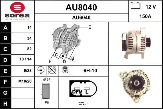 SNRA AU8040 - Alternateur cwaw.fr