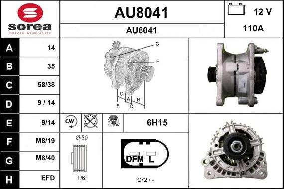 SNRA AU8041 - Alternateur cwaw.fr