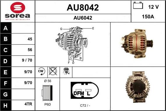 SNRA AU8042 - Alternateur cwaw.fr