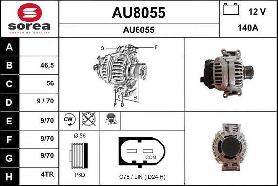 SNRA AU8055 - Alternateur cwaw.fr