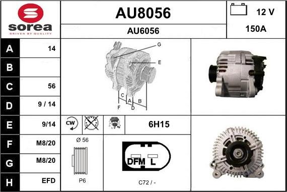 SNRA AU8056 - Alternateur cwaw.fr