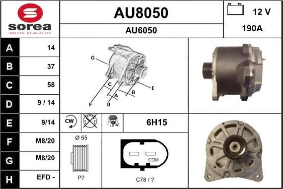 SNRA AU8050 - Alternateur cwaw.fr