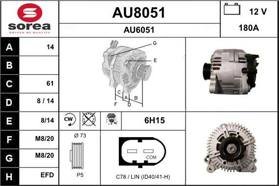 SNRA AU8051 - Alternateur cwaw.fr