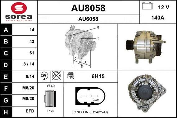 SNRA AU8058 - Alternateur cwaw.fr