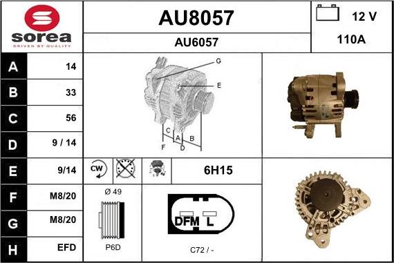 SNRA AU8057 - Alternateur cwaw.fr