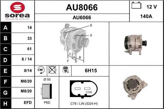 SNRA AU8066 - Alternateur cwaw.fr