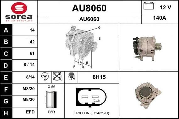 SNRA AU8060 - Alternateur cwaw.fr