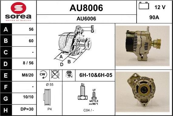 SNRA AU8006 - Alternateur cwaw.fr