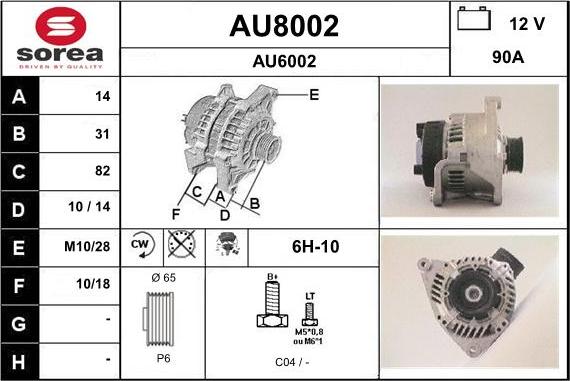 SNRA AU8002 - Alternateur cwaw.fr