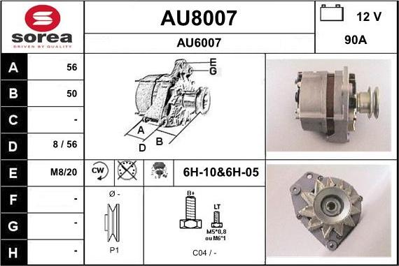 SNRA AU8007 - Alternateur cwaw.fr