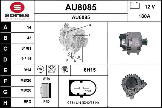 SNRA AU8085 - Alternateur cwaw.fr