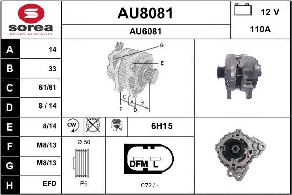 SNRA AU8081 - Alternateur cwaw.fr