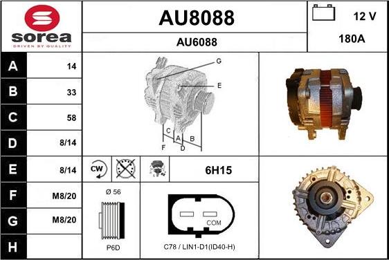 SNRA AU8088 - Alternateur cwaw.fr