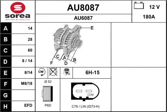 SNRA AU8087 - Alternateur cwaw.fr