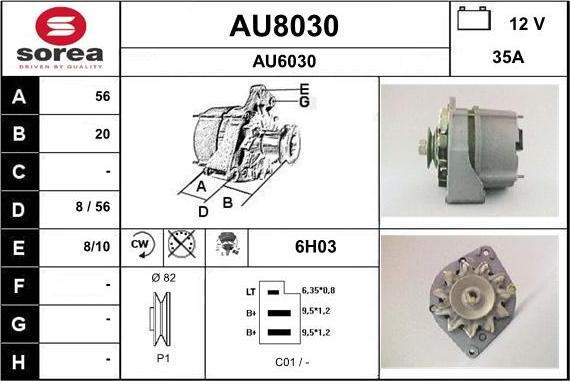 SNRA AU8030 - Alternateur cwaw.fr