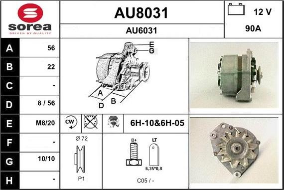 SNRA AU8031 - Alternateur cwaw.fr