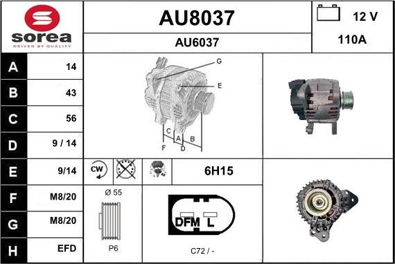 SNRA AU8037 - Alternateur cwaw.fr