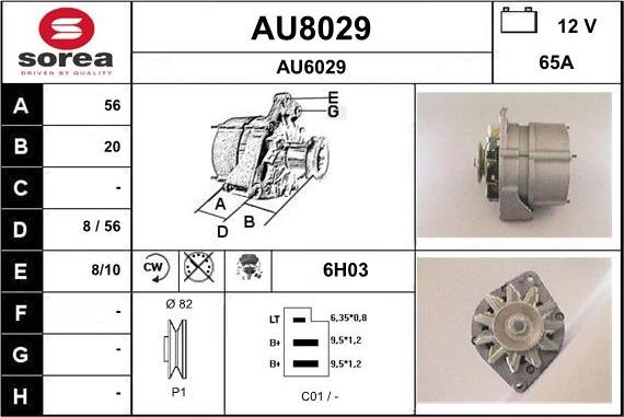 SNRA AU8029 - Alternateur cwaw.fr