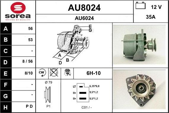 SNRA AU8024 - Alternateur cwaw.fr