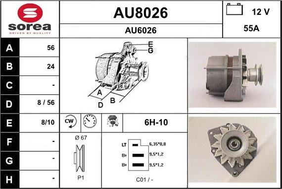 SNRA AU8026 - Alternateur cwaw.fr