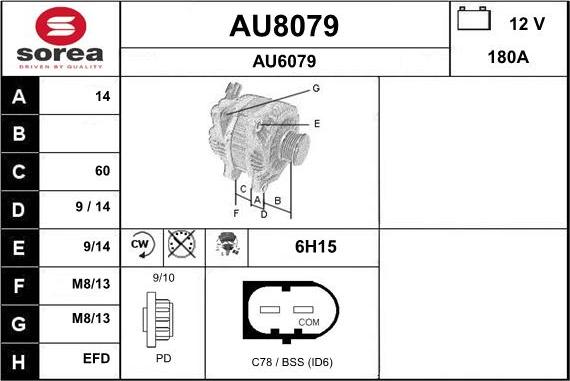 SNRA AU8079 - Alternateur cwaw.fr