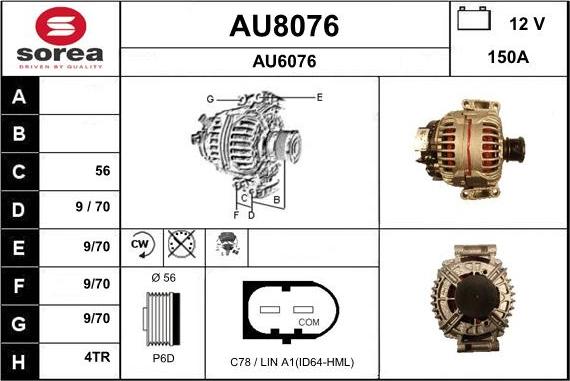 SNRA AU8076 - Alternateur cwaw.fr