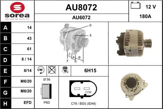 SNRA AU8072 - Alternateur cwaw.fr